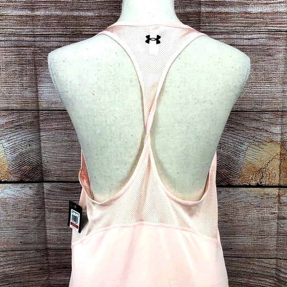 NWT Under Armour Pink Tech Vent Twisted Back Tank Size XS - Picture 9 of 11